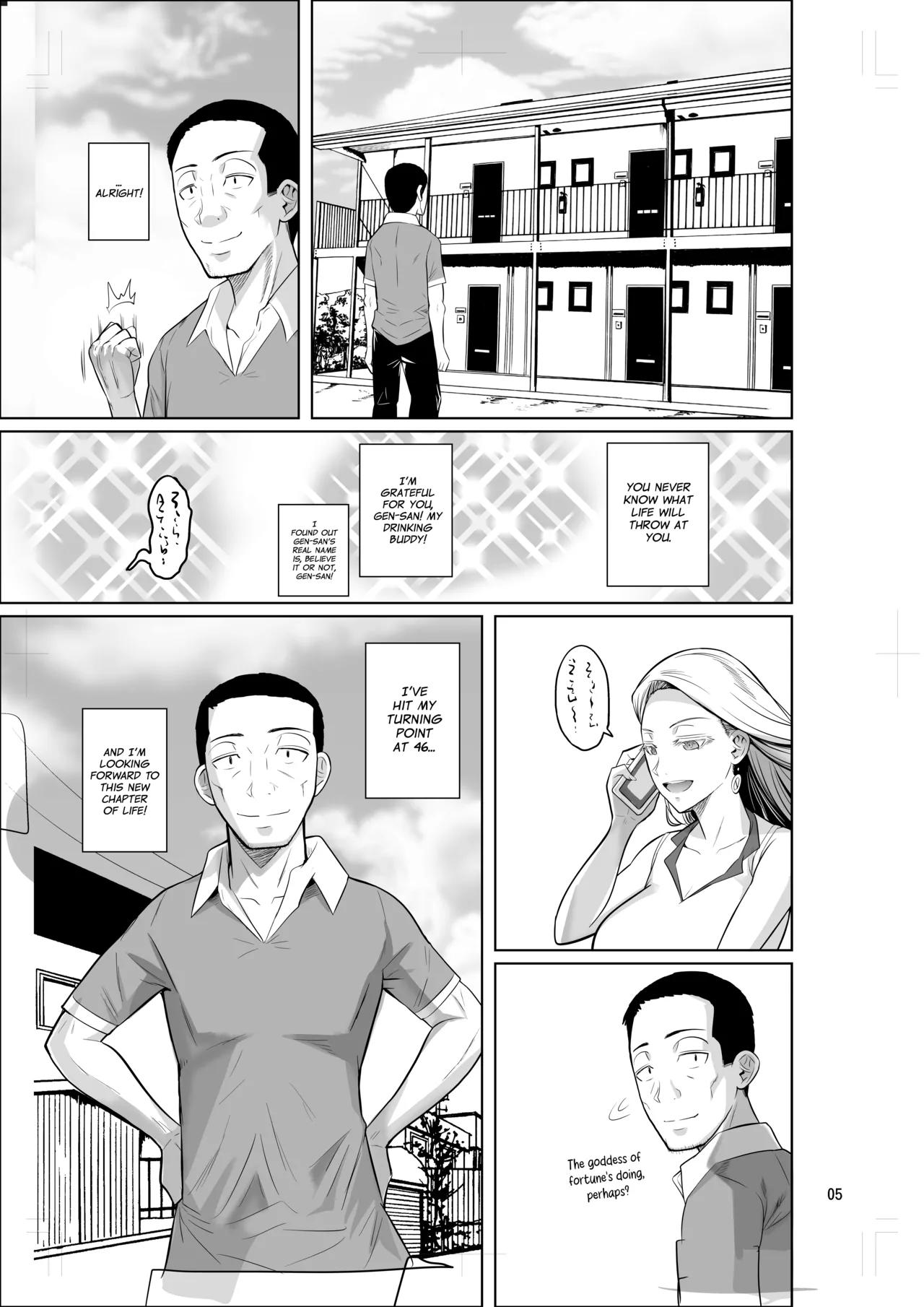 Hentai Manga Comic-A Plain Old Man From The Employment Ice Age Lands a Job at a Foreign Student Dorm Teaching The Blonde Bombshell a Lesson-Read-6